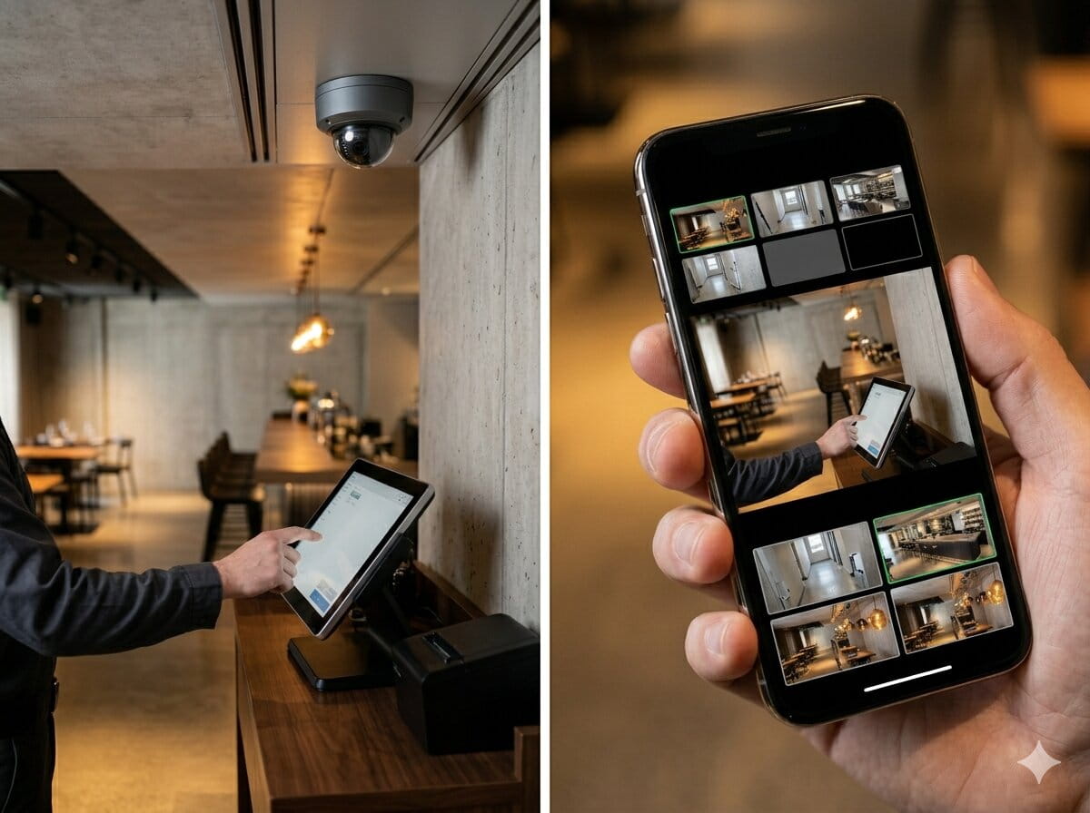 Multi-location restaurant chain security camera installation by Triton Surveillance