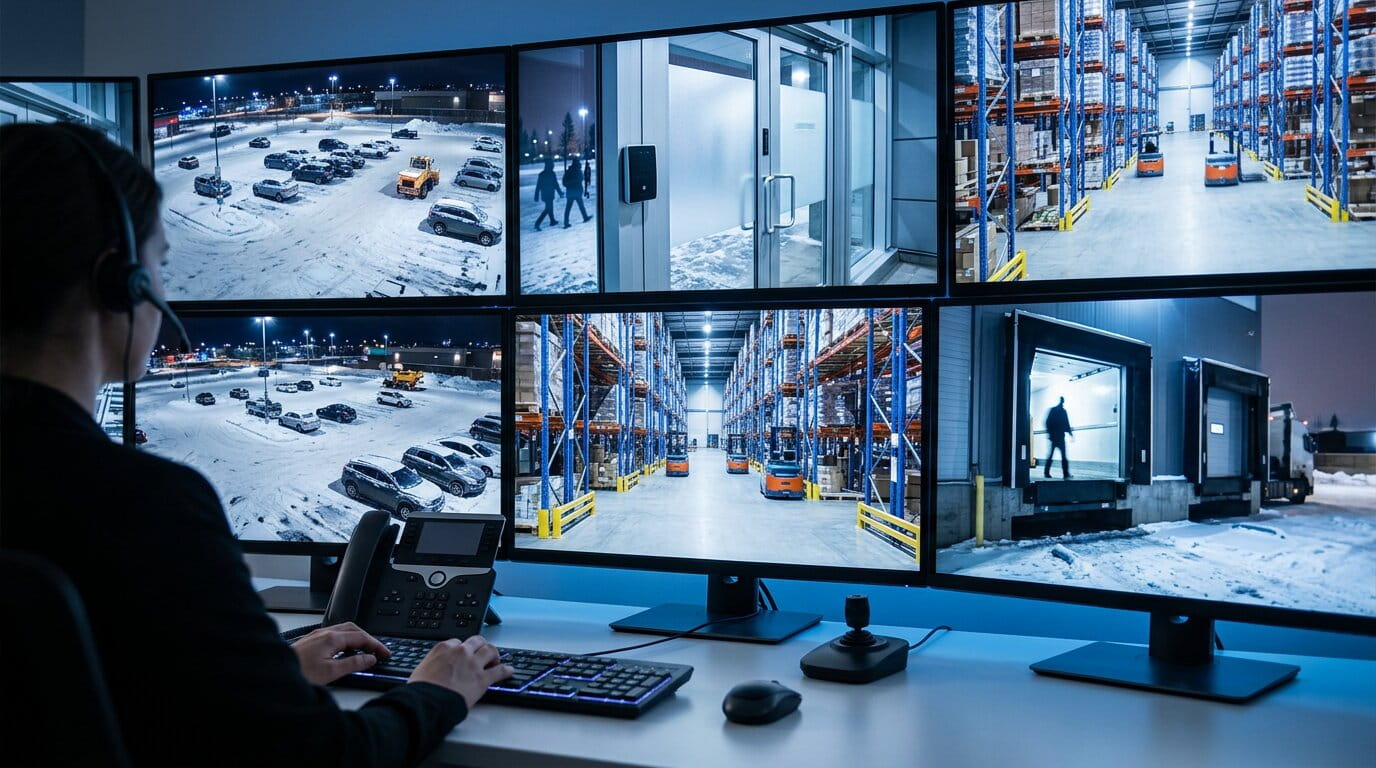 Live video monitoring station for Edmonton business surveillance