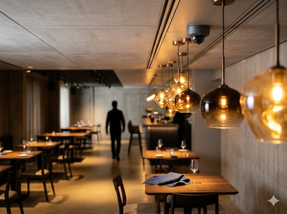 Retail security cameras and POS-integrated surveillance system in Edmonton restaurant