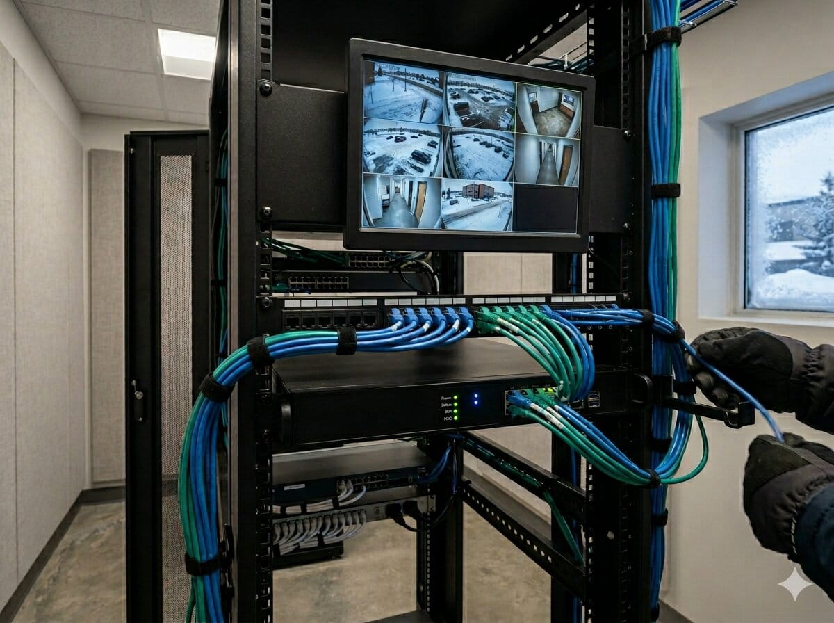 Commercial-grade NVR recording equipment for business surveillance systems